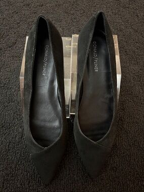 Donald J. Pliner Black Suede Pointed Flats